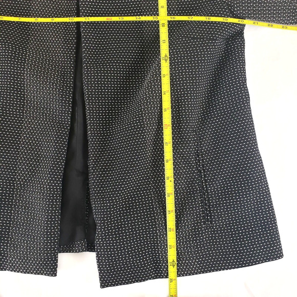 Eileen Fisher Black Collarless Organic Cotton Open Front Blazer Jacket 1/2 Sleev - Picture 6 of 8